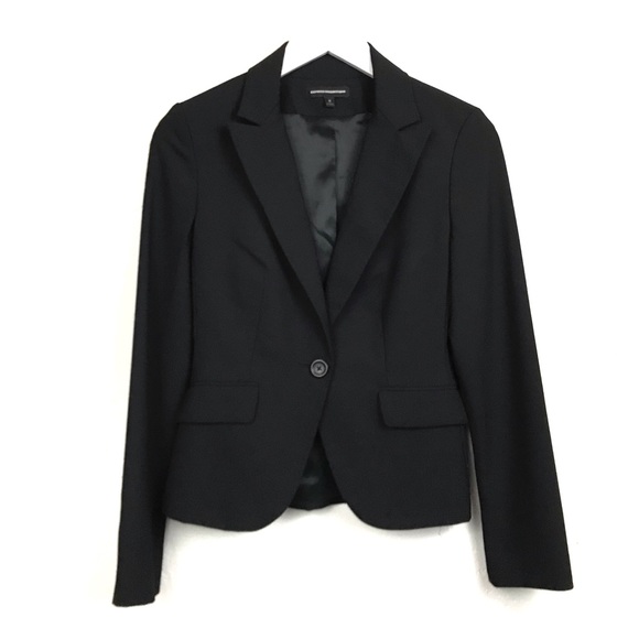Express Jackets & Blazers - Express Design Studio Blazer Black Solid Career 0